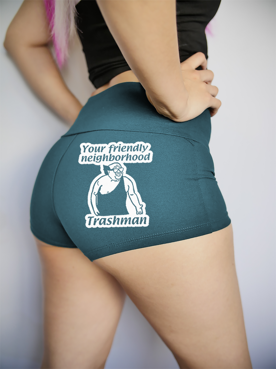 Your Friendly Neighborhood Trashman Yoga Shorts