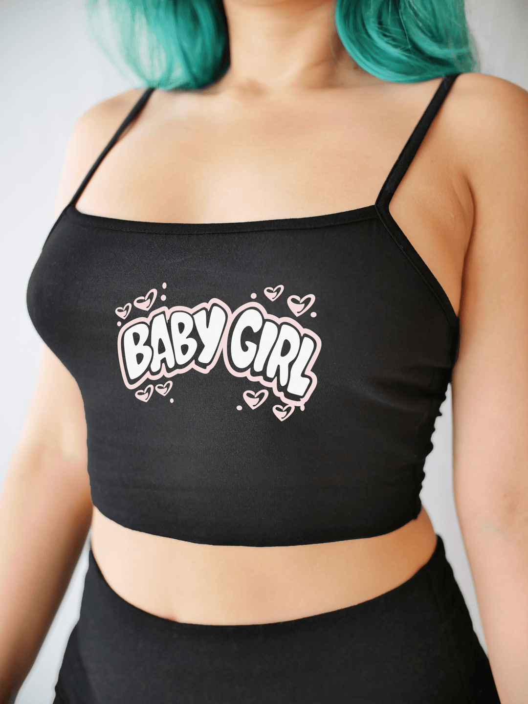 PixelThat Crop Top S / Black Baby Girl Crop Top