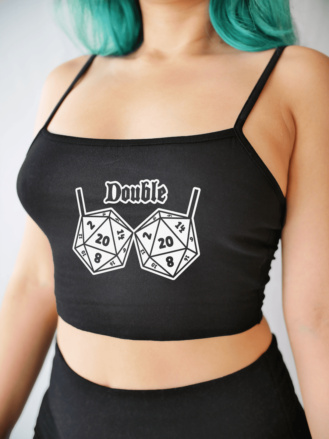 PixelThat Crop Top S / Black Double D 20 Crop Top