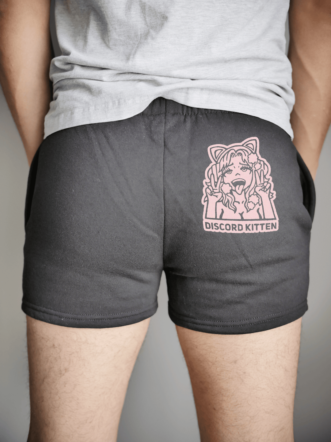 PixelThat Punderwear Shorts Black / S / Back Discord Kitten Men's Gym Shorts