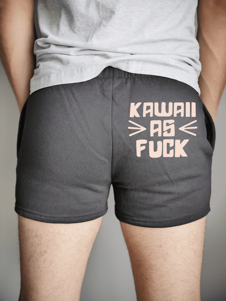 PixelThat Punderwear Shorts Black / S / Back Kawaii AF Men's Gym Shorts