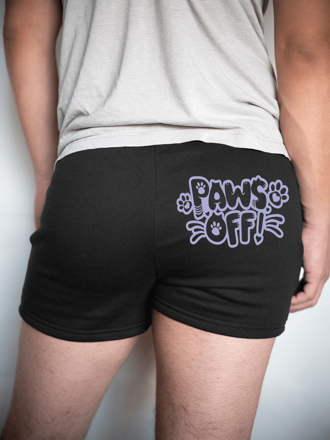 PixelThat Punderwear Shorts Black / S / Back Paws Off Gym Shorts