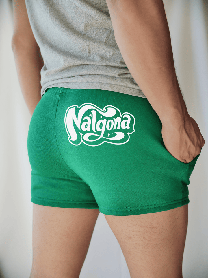 PixelThat Punderwear Shorts Kelly Green / S / Back Nalgona Gym Shorts