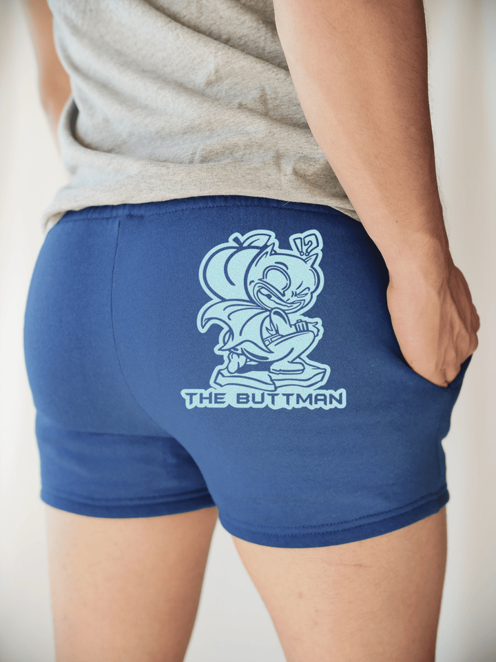 PixelThat Punderwear Shorts Royal Blue / S / Back The Buttman Men's Gym Shorts