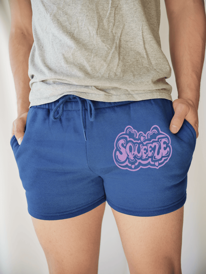 PixelThat Punderwear Shorts Royal Blue / S / Front Squeeze Men's Gym Shorts