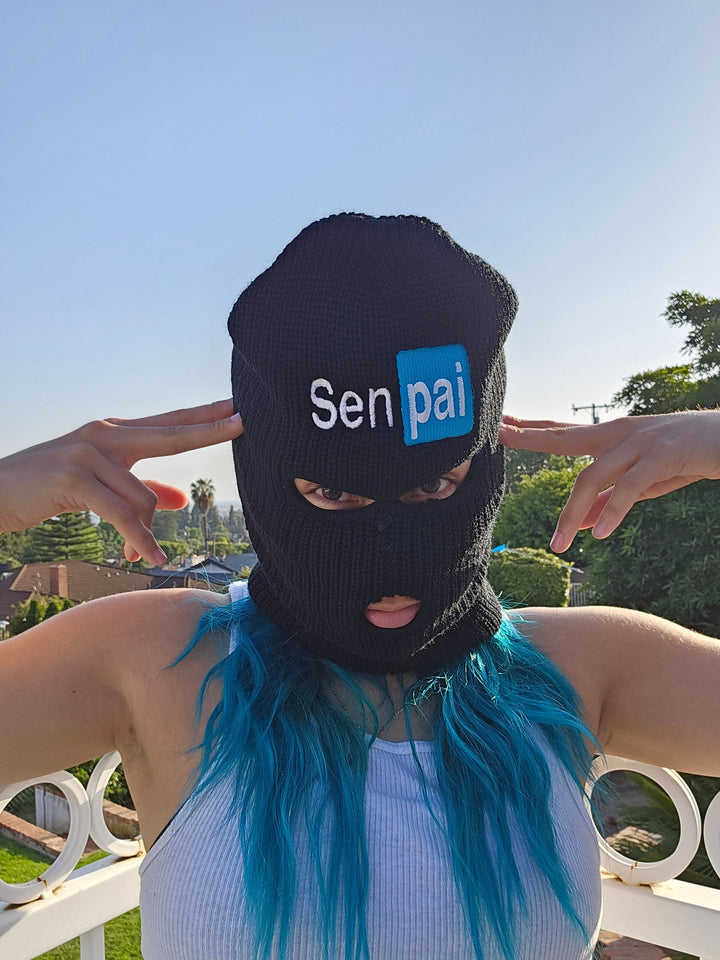 PixelThat Ski Mask 3 Hole Beanie Ski Mask - Senpai