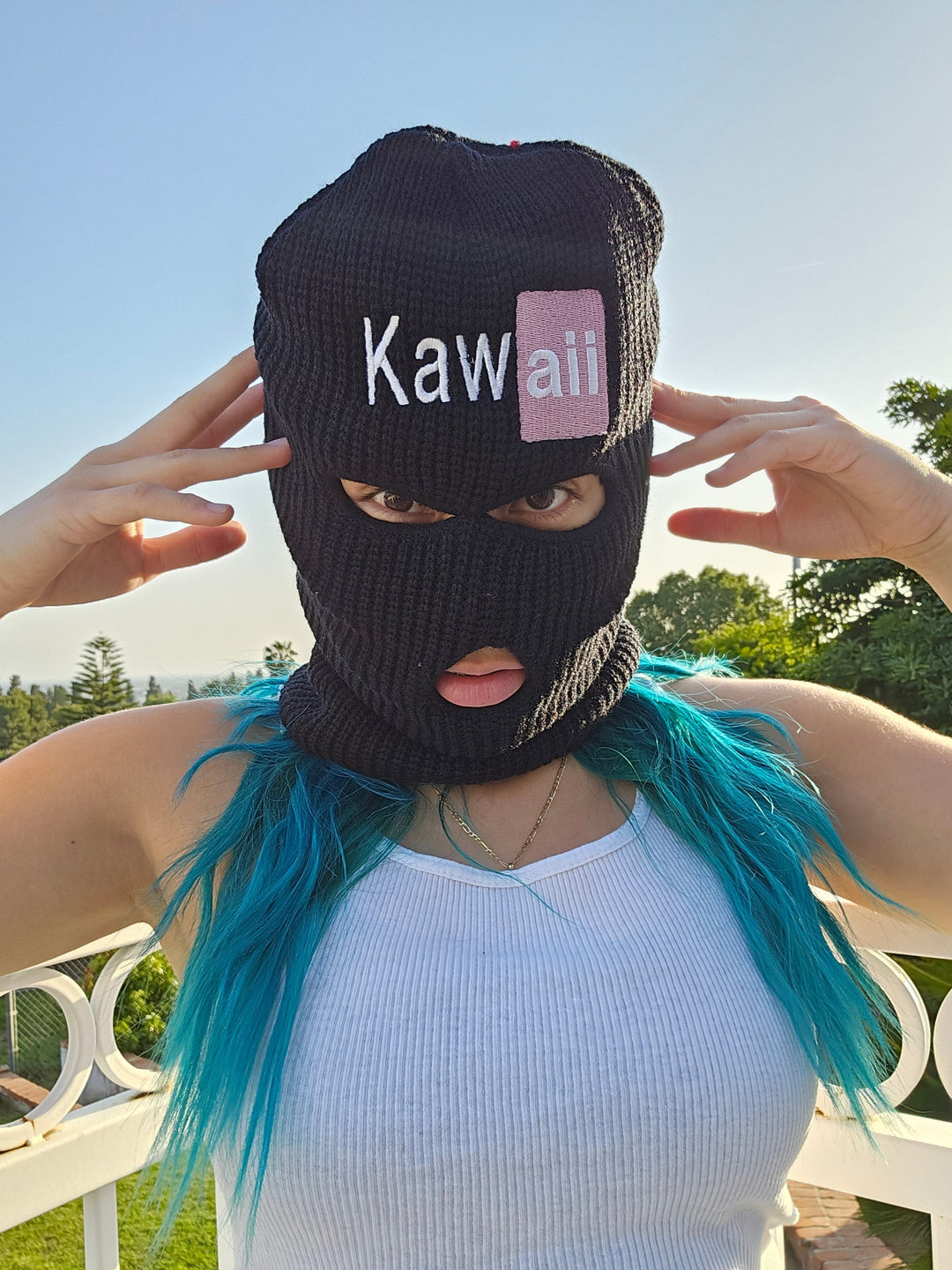 PixelThat Ski Mask Black 3 Hole Beanie Ski Mask - Kawaii