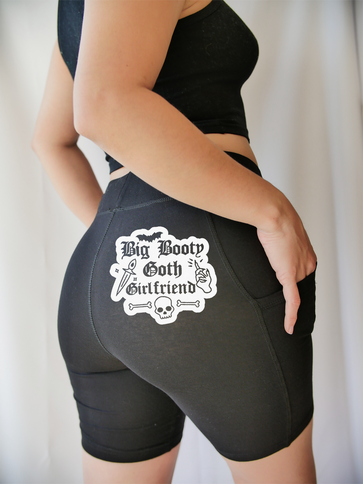 Big Booty Goth Girlfriend Biker Shorts