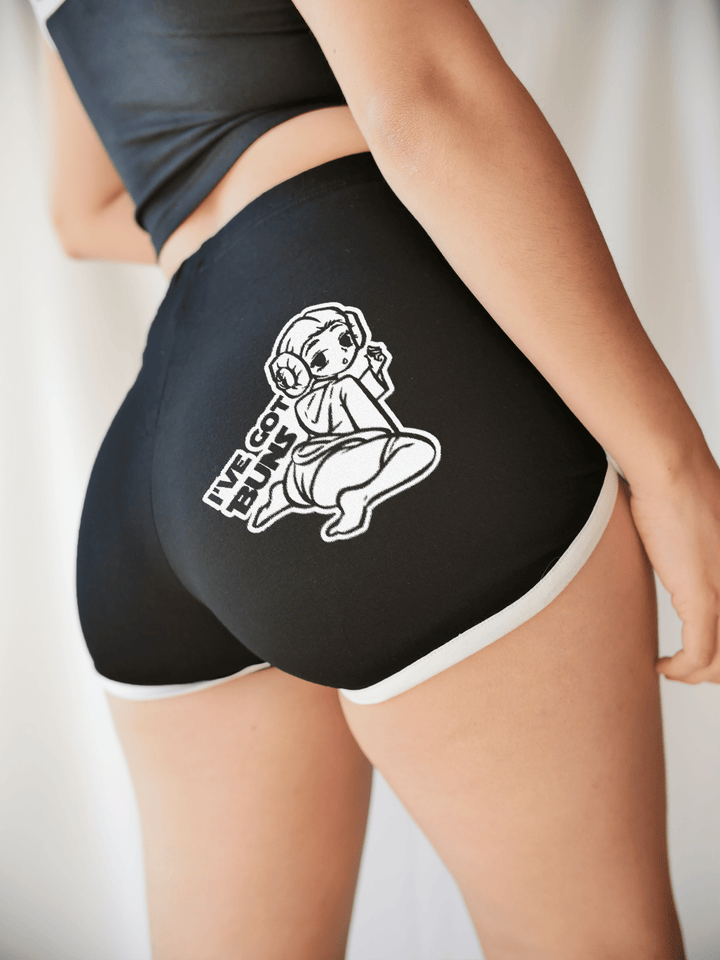 PixelThat Dolphin Shorts Black / S I've Got Buns Dolphin Shorts