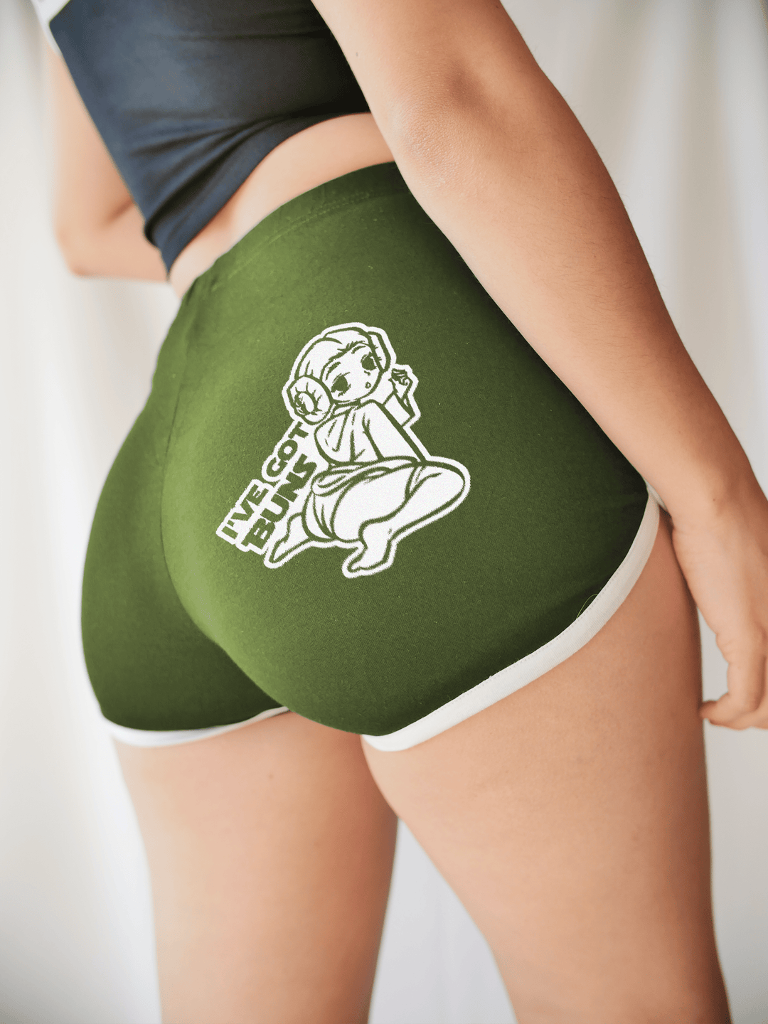 PixelThat Dolphin Shorts Olive / S I've Got Buns Dolphin Shorts