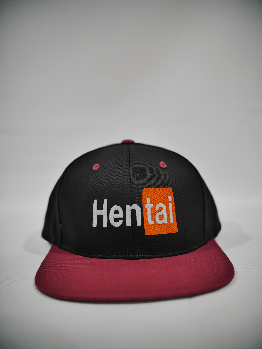 PixelThat Hats Black/Burgundy Hentai Snapback Hat