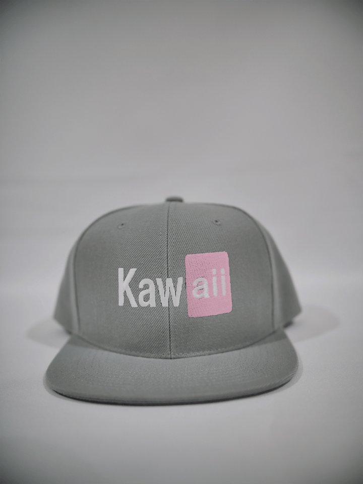 PixelThat Hats Gray Kawaii Snapback Hat