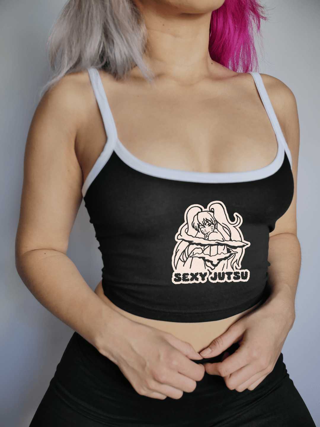 PixelThat Punderwear Cami Crop Top Sexy Jutsu Cami Crop Top