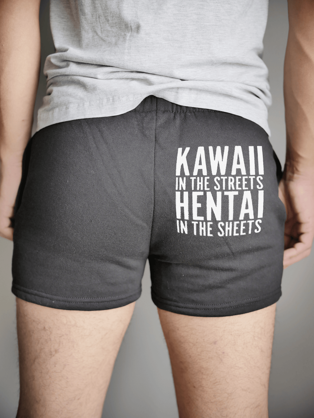 PixelThat Punderwear Shorts Black / S / Back Kawaii Hentai Men's Gym Shorts