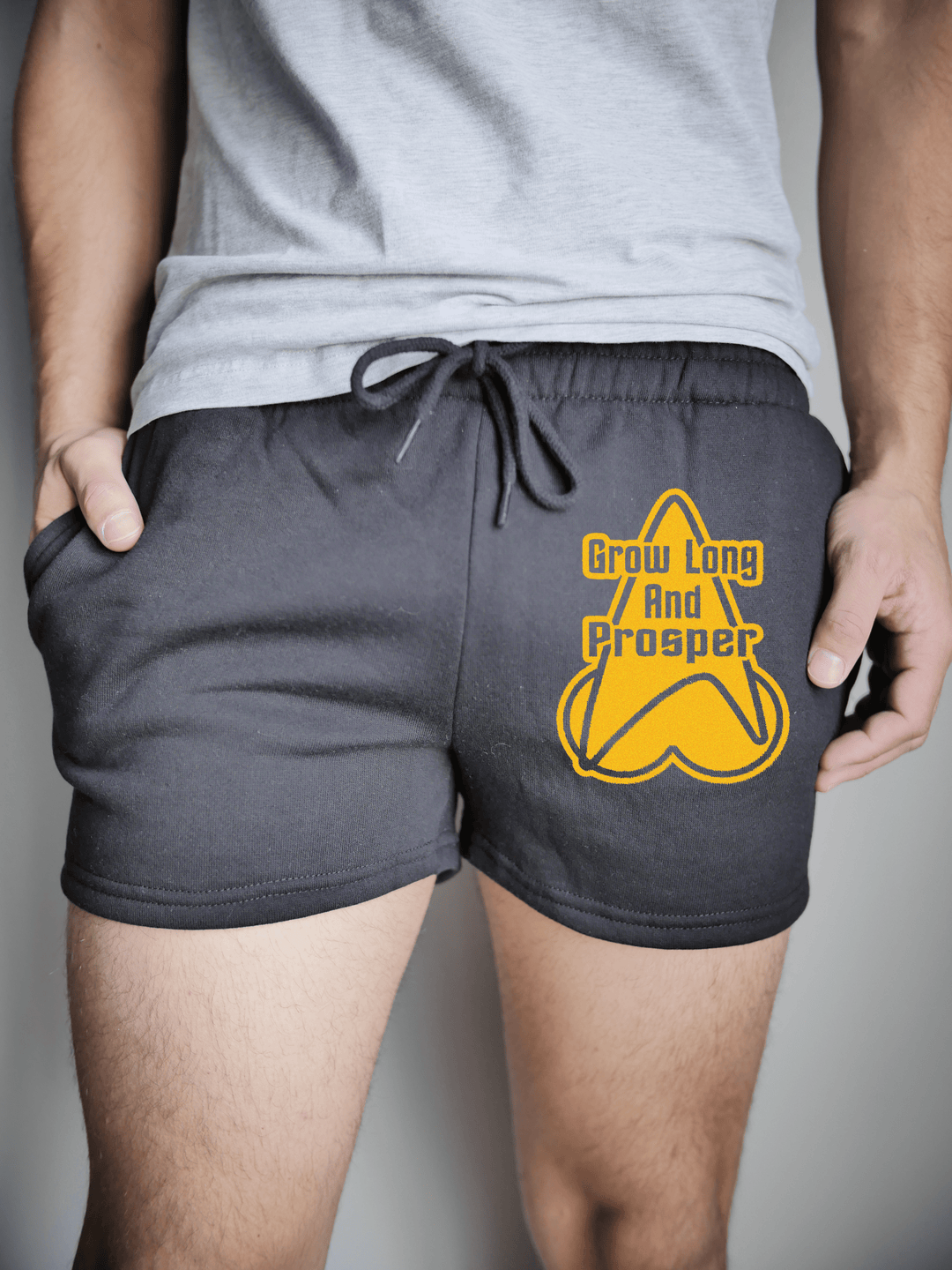 PixelThat Punderwear Shorts Black / S / Front Grow Long And Prosper Men's Gym Shorts