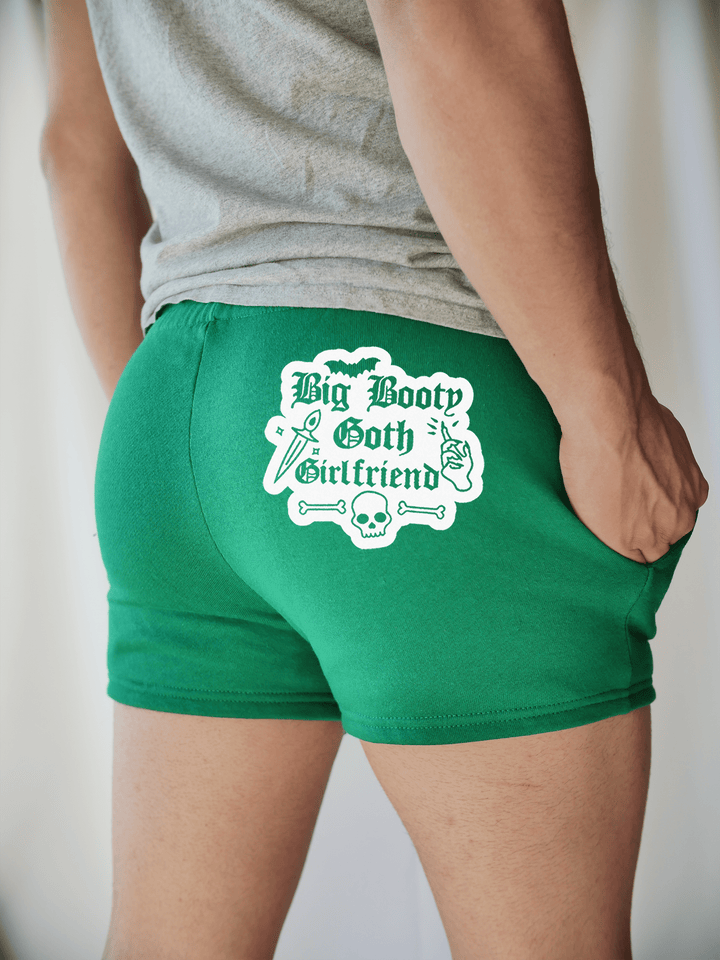 PixelThat Punderwear Shorts Kelly Green / S / Back Big Booty Goth Girlfriend Men's Gym Shorts