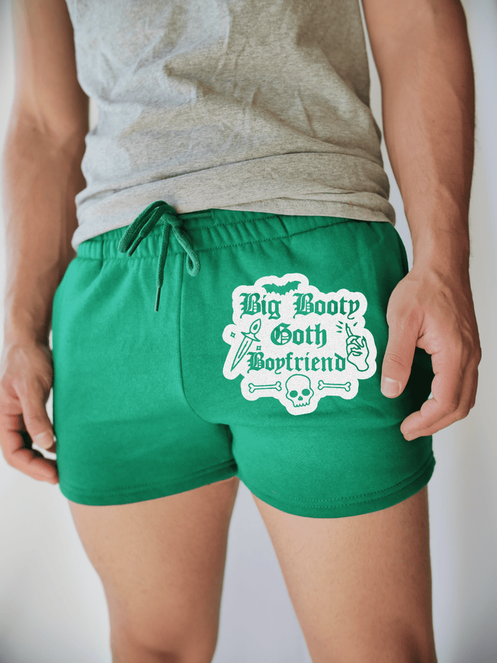 PixelThat Punderwear Shorts Kelly Green / S / Front Big Booty Goth Boyfriend Men's Gym Shorts