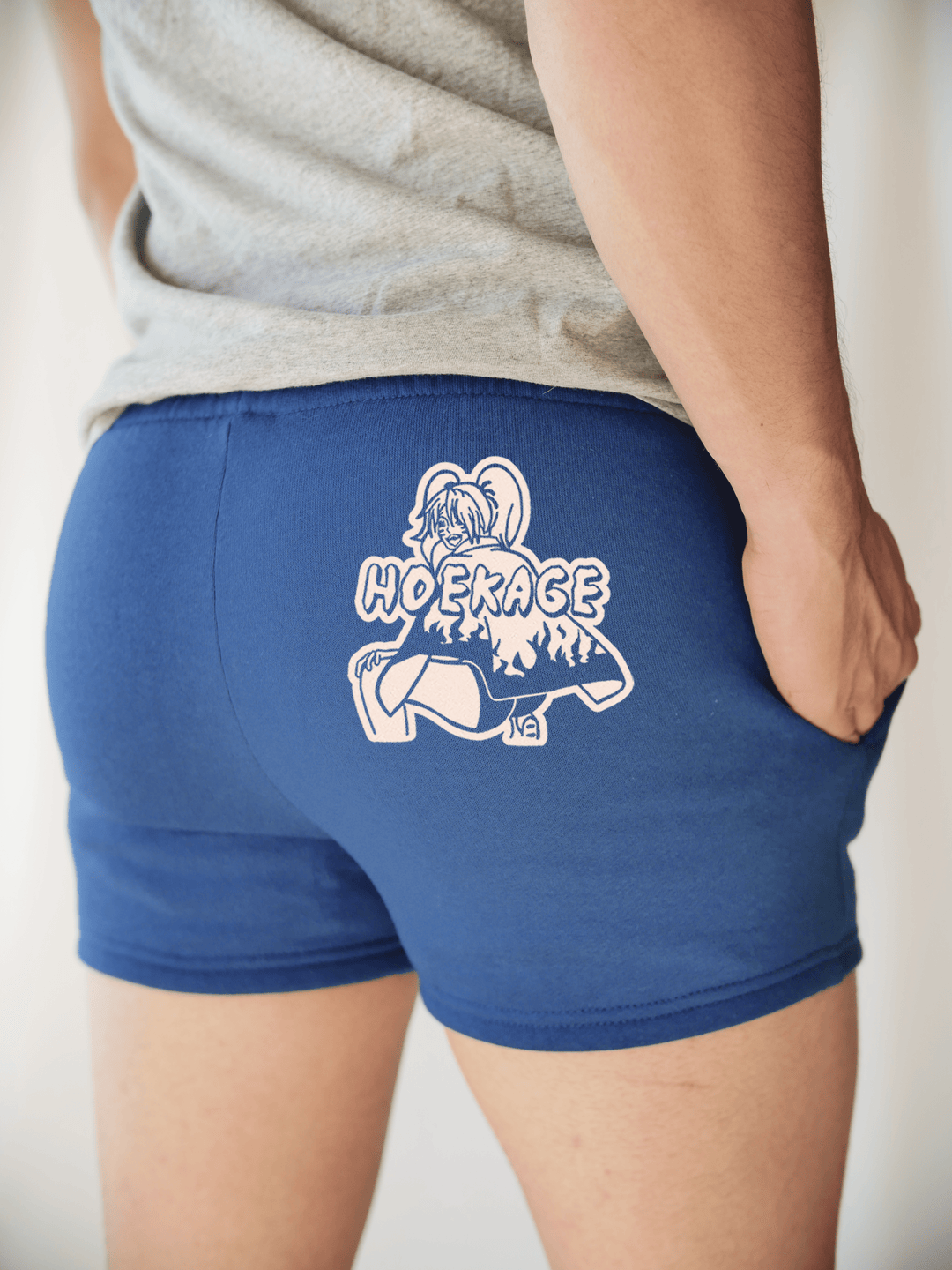 PixelThat Punderwear Shorts Royal Blue / S / Back Hoekage Men's Gym Shorts